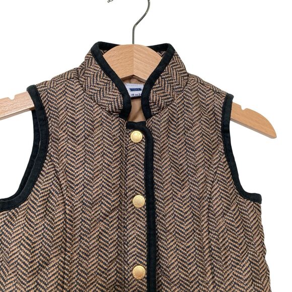 Janie and Jack Collection Quilted Peplum Vest Baby 18-24 Months Chevron Brown - Picture 3 of 11